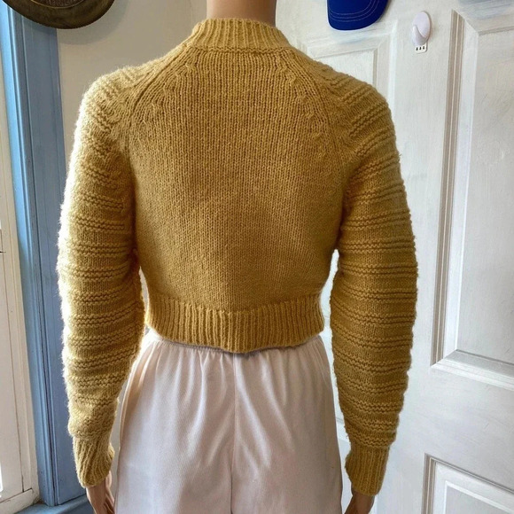 Elodie Fisherman Knit Cute Preppy Cozy Warm CropSweater Slim Women Junior XS - Picture 2 of 6